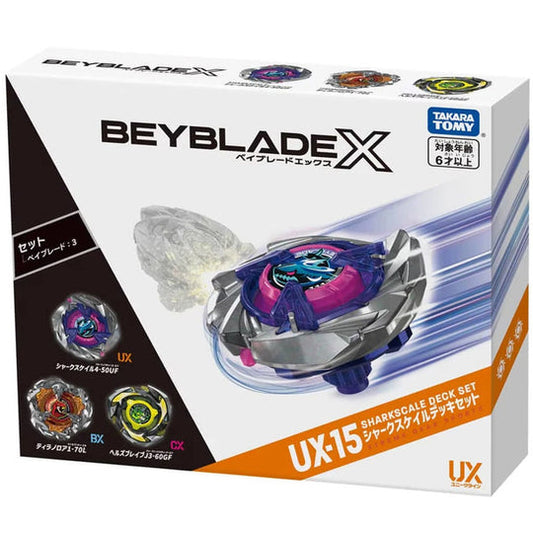 Takara Tomy Beyblade X - UX-15 Shark Scale Deck Set